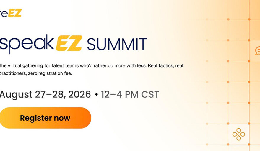 Ad for hireEZ's Speak EZ Summit for Recruitment Professionals